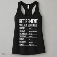 Funny Retired Retirement Schedule Gift Women's Tank Top thumb 3