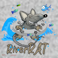 Funny River RAT Tubing Down The River T-Shirt thumb 7