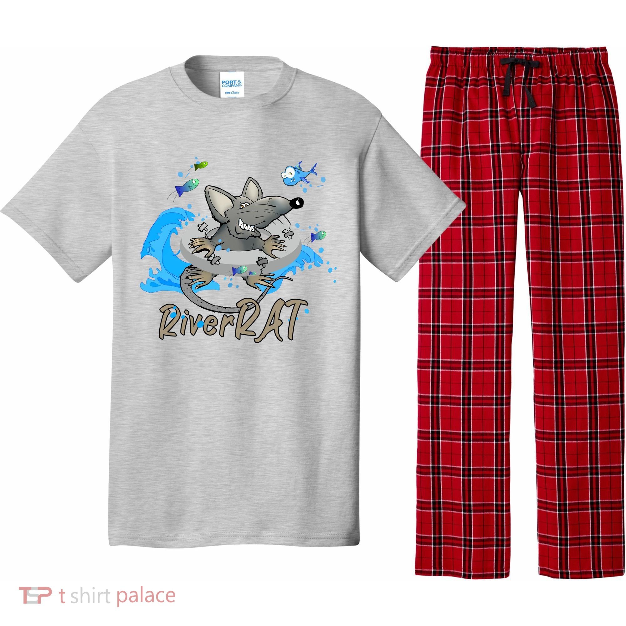 Funny River RAT Tubing Down The River Pajama Set