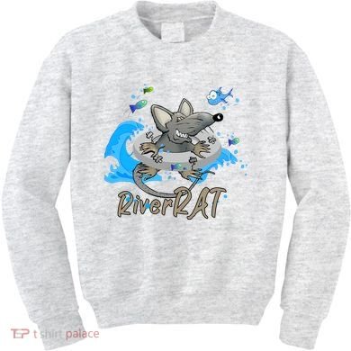 Funny River RAT Tubing Down The River Kids Sweatshirt