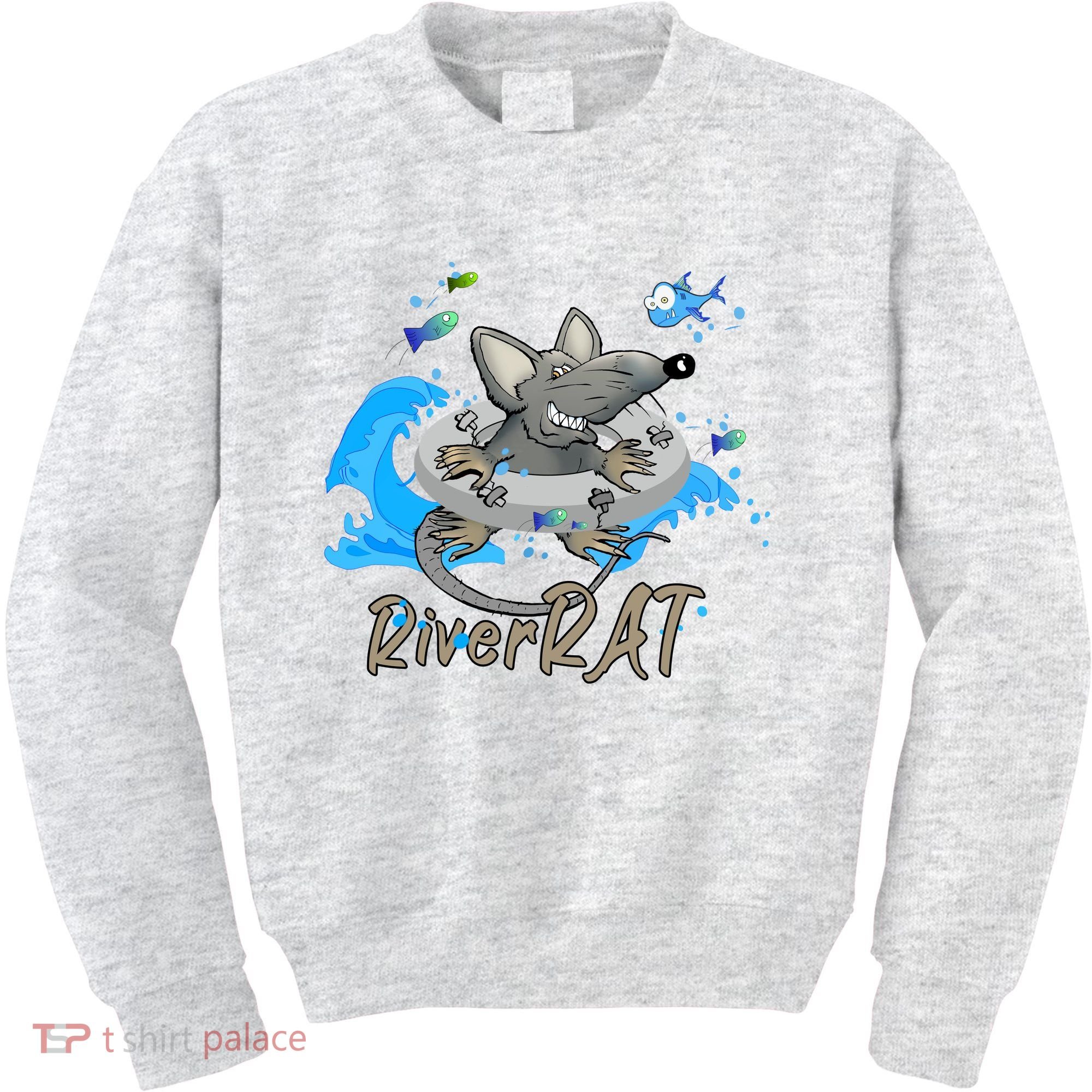 Funny River RAT Tubing Down The River Kids Sweatshirt