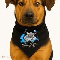 Funny River RAT Tubing Down The River USA-Made Doggie Bandana thumb 1