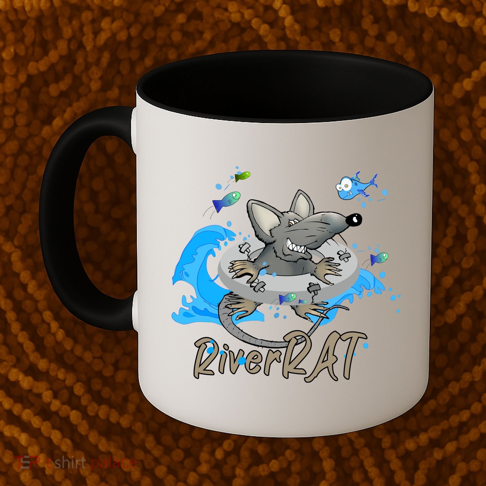 Funny River RAT Tubing Down The River Coffee Mug