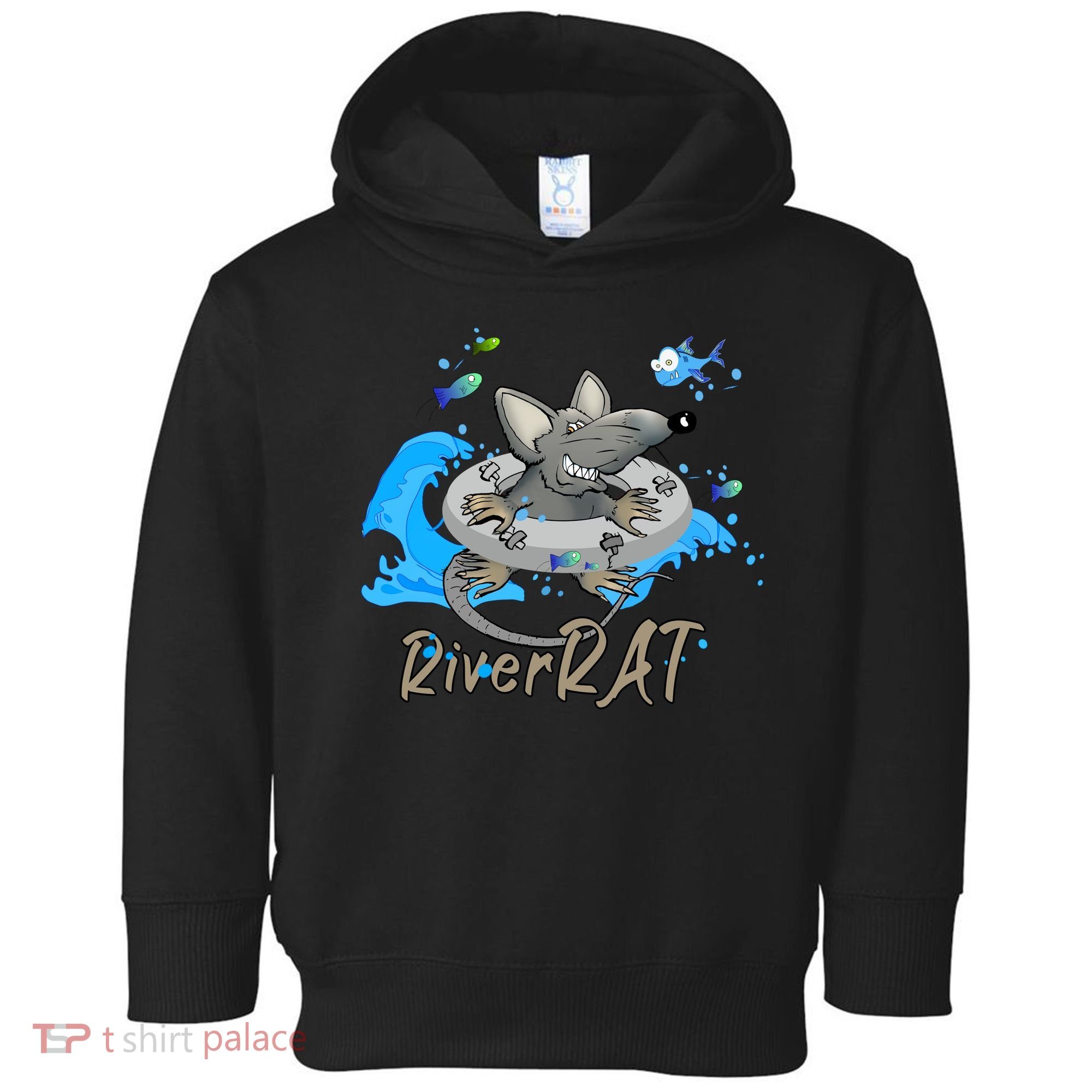 Funny River RAT Tubing Down The River Toddler Hoodie