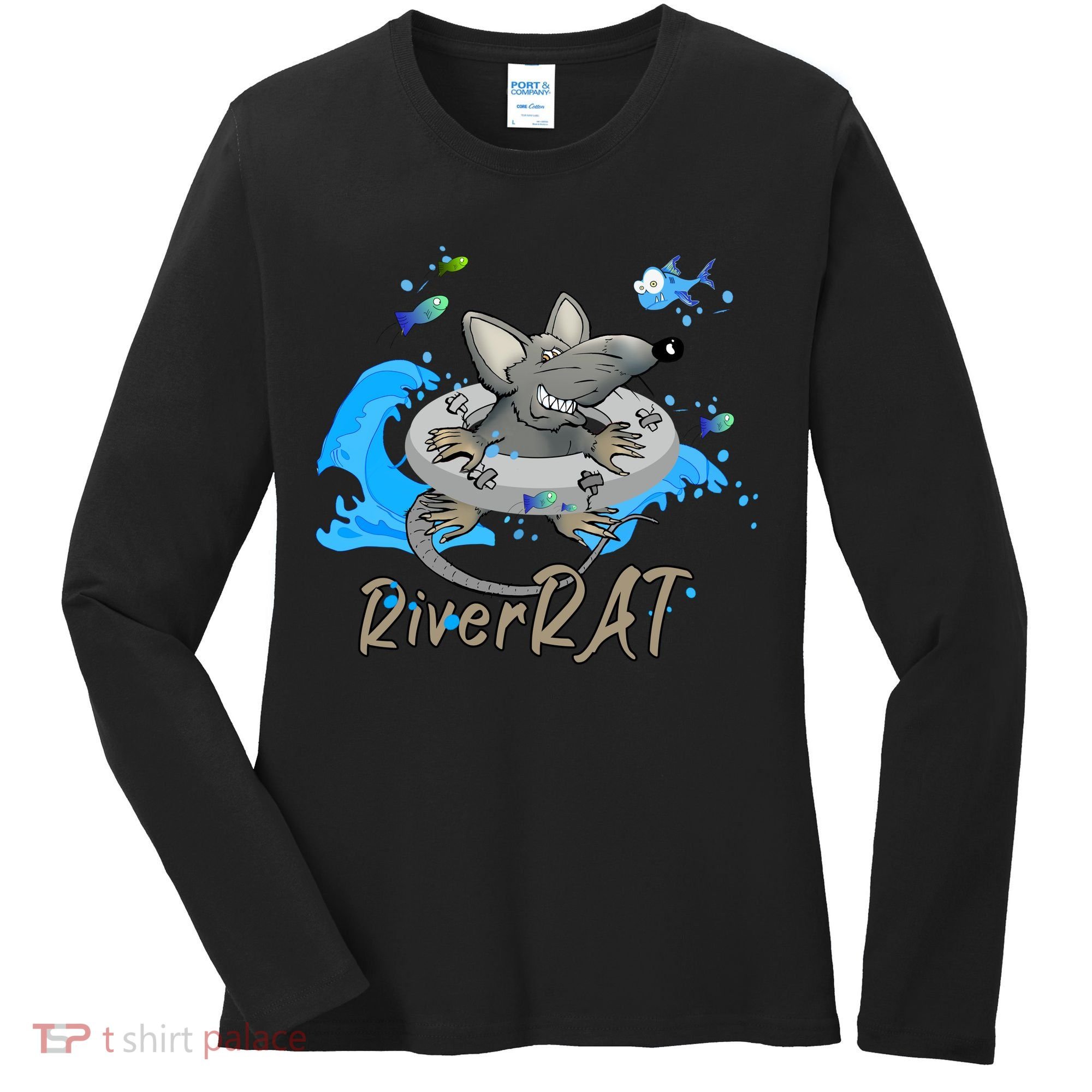 Funny River RAT Tubing Down The River Women's Long Sleeve Shirt
