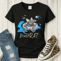 Funny River RAT Tubing Down The River Women's T-Shirt thumb 3