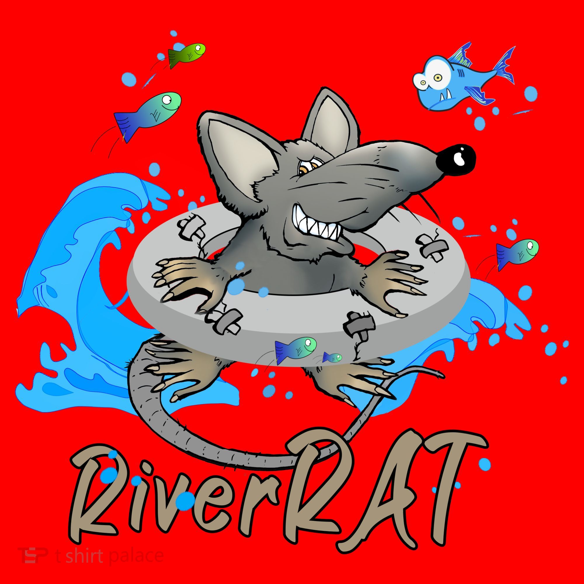 Funny River RAT Tubing Down The River Santa Hat