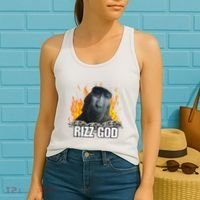 Funny Rizz Rizzler Rizz God Slang Meme Trending Social Media Women's Tank Top thumb 2