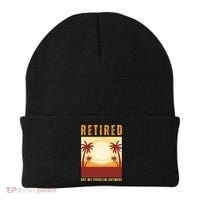 Funny Retired Retirement Gift Not My Problem Anymore Beanie thumb 0
