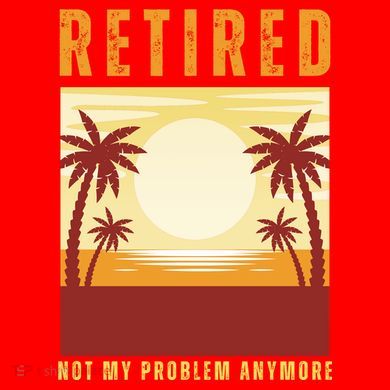 Funny Retired Retirement Gift Not My Problem Anymore Santa Hat