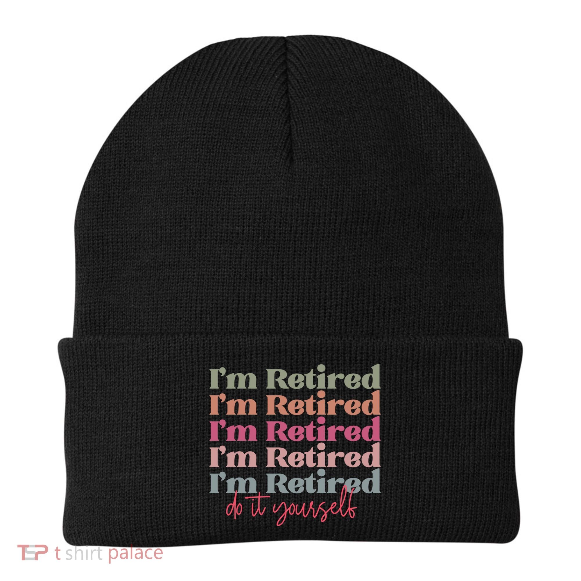 Funny Retired Retirement Gift Beanie