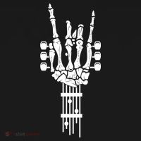 Funny Rock & Roll Skeleton Gift Funny Guitar Music Lover Gift Polo thumb 3