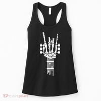Funny Rock & Roll Skeleton Gift Funny Guitar Music Lover Gift Women's Tank Top thumb 0