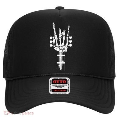 Funny Rock & Roll Skeleton Gift Funny Guitar Music Lover Gift Hat