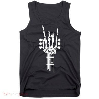 Funny Rock & Roll Skeleton Gift Funny Guitar Music Lover Gift Tank Top