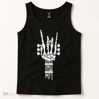 Funny Rock & Roll Skeleton Gift Funny Guitar Music Lover Gift Tank Top thumb 2