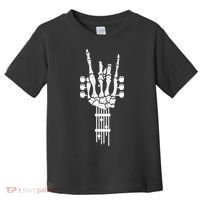 Funny Rock & Roll Skeleton Gift Funny Guitar Music Lover Gift Toddler T-Shirt thumb 0