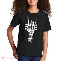 Funny Rock & Roll Skeleton Gift Funny Guitar Music Lover Gift Kids T-Shirt thumb 2