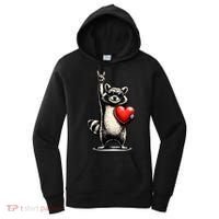 Funny Raccoon Rock On Heart Women's Hoodie thumb 0