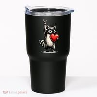 Funny Raccoon Rock On Heart Tumbler thumb 0