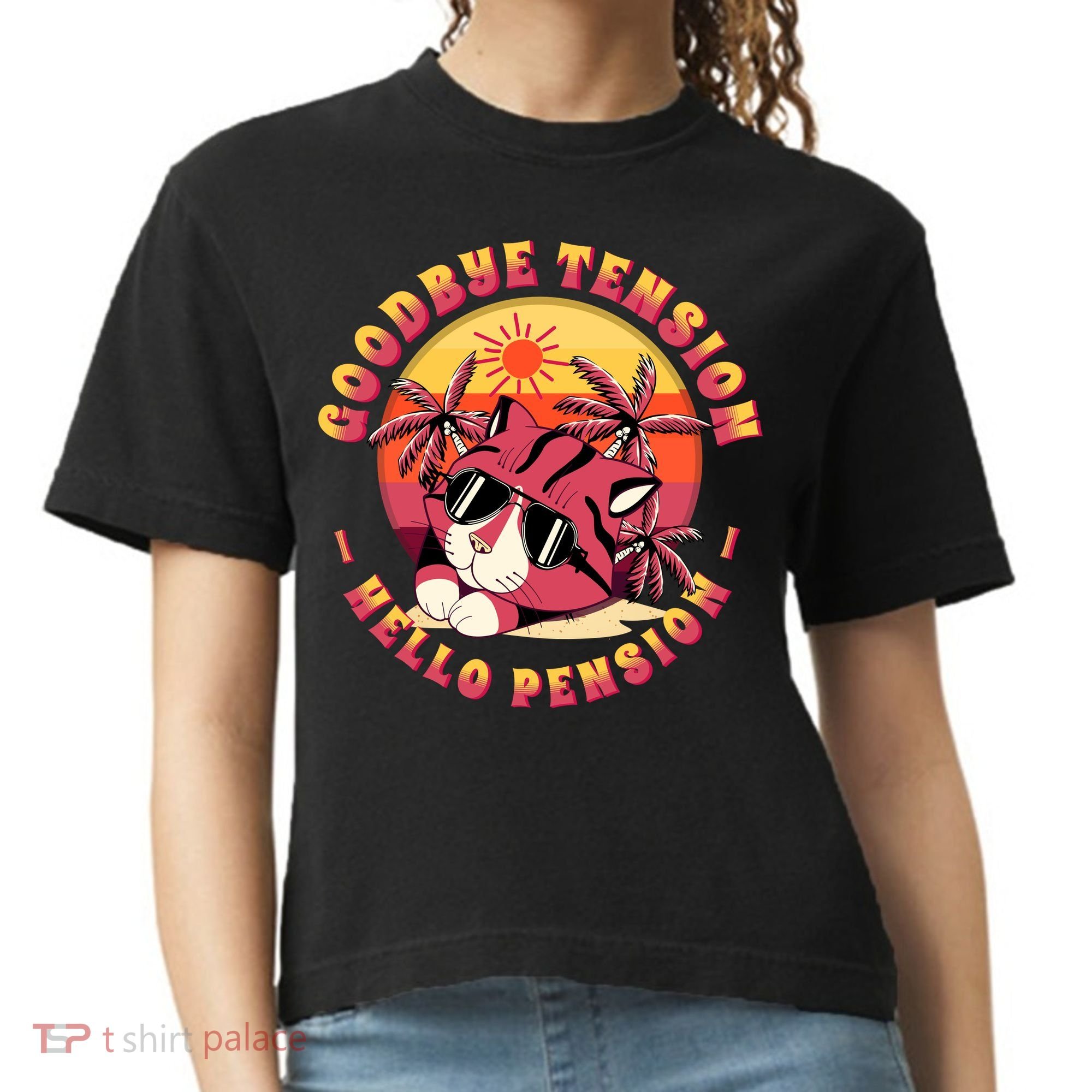 Funny Retired Retirement Gift Goodbye Tension Comfort Colors Boxy T-Shirt