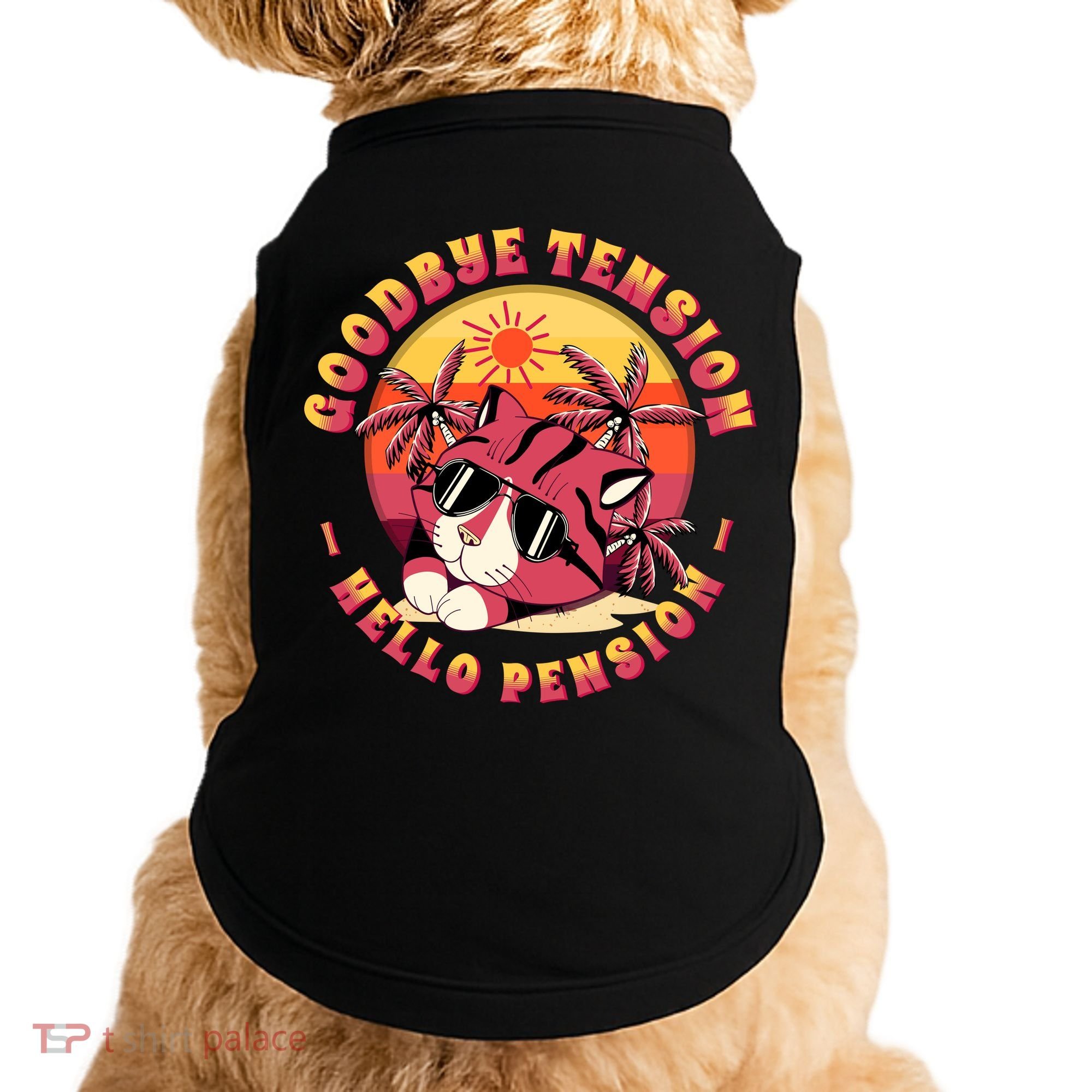 Funny Retired Retirement Gift Goodbye Tension Doggie Tank