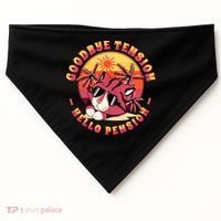 Funny Retired Retirement Gift Goodbye Tension USA-Made Doggie Bandana thumb 0