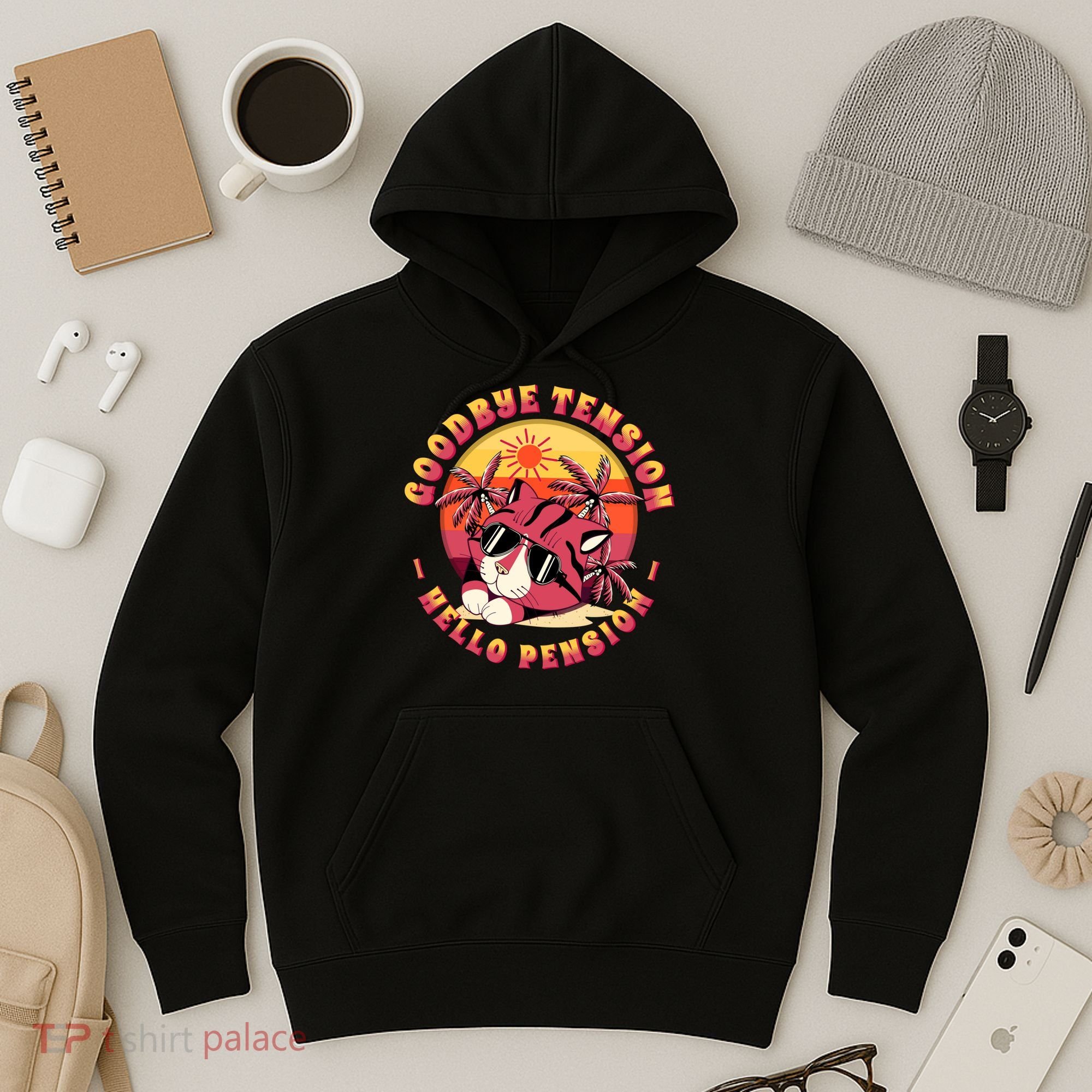 Funny Retired Retirement Gift Goodbye Tension Hoodie
