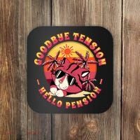Funny Retired Retirement Gift Goodbye Tension Coaster thumb 0