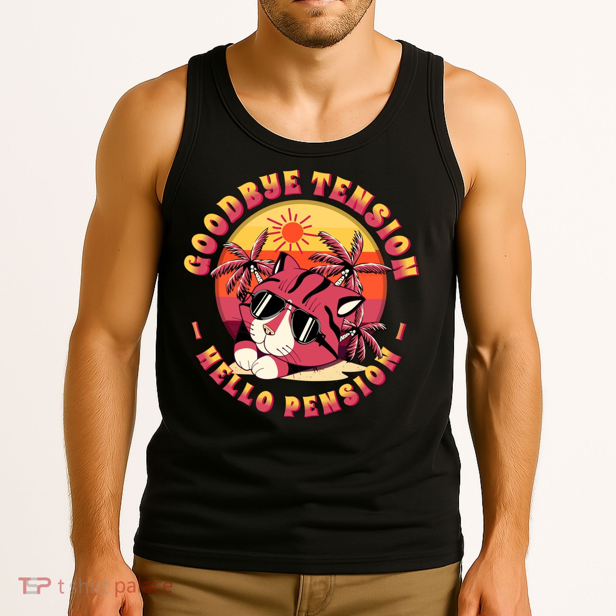 Funny Retired Retirement Gift Goodbye Tension Tank Top