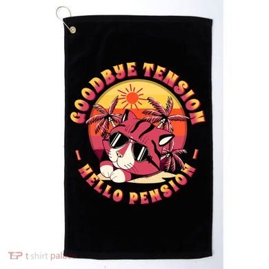 Funny Retired Retirement Gift Goodbye Tension Golf Towel