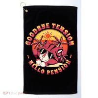 Funny Retired Retirement Gift Goodbye Tension Golf Towel thumb 0