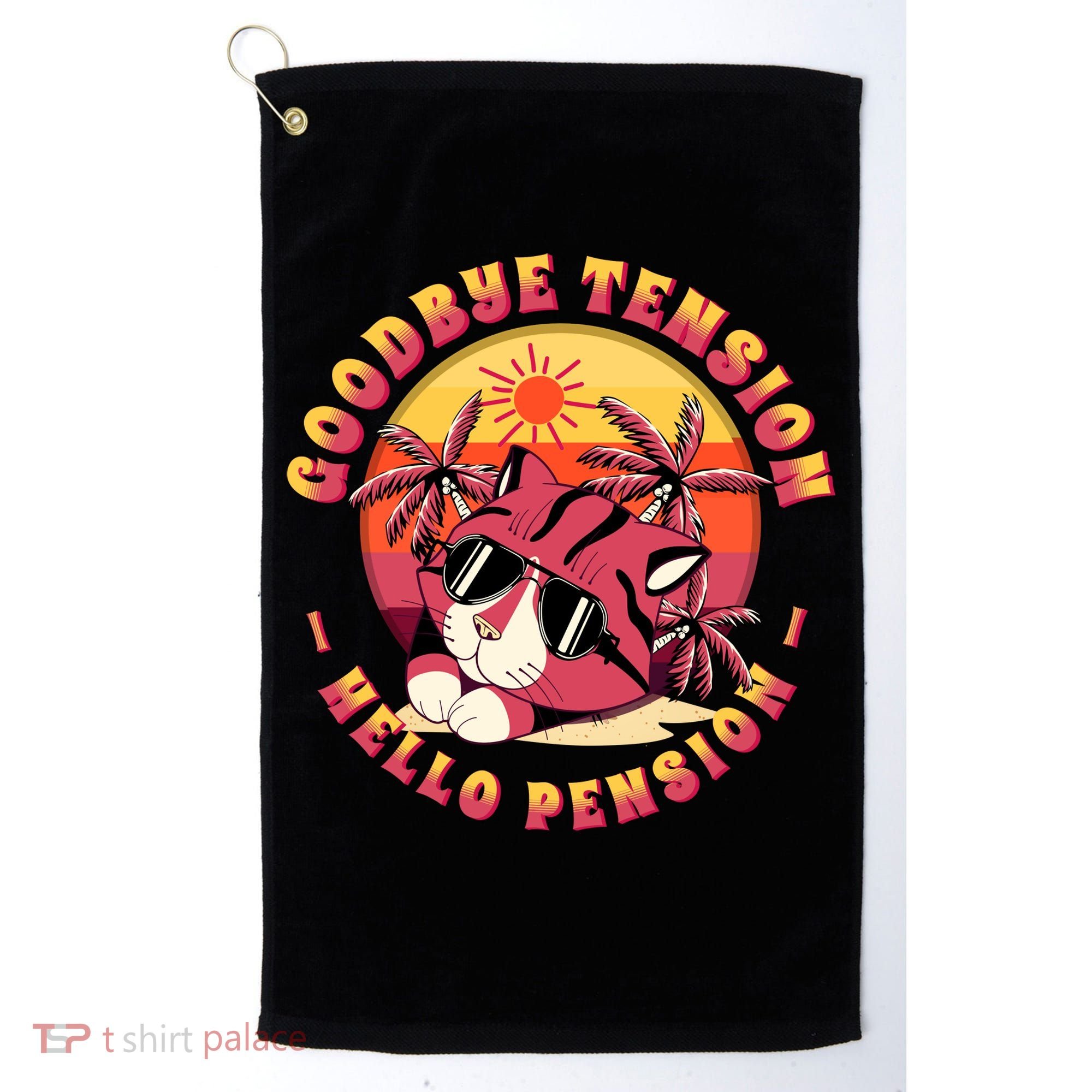 Funny Retired Retirement Gift Goodbye Tension Golf Towel