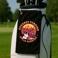 Funny Retired Retirement Gift Goodbye Tension Golf Towel thumb 2