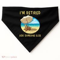 Funny Retired Retirement Gift USA-Made Doggie Bandana thumb 0