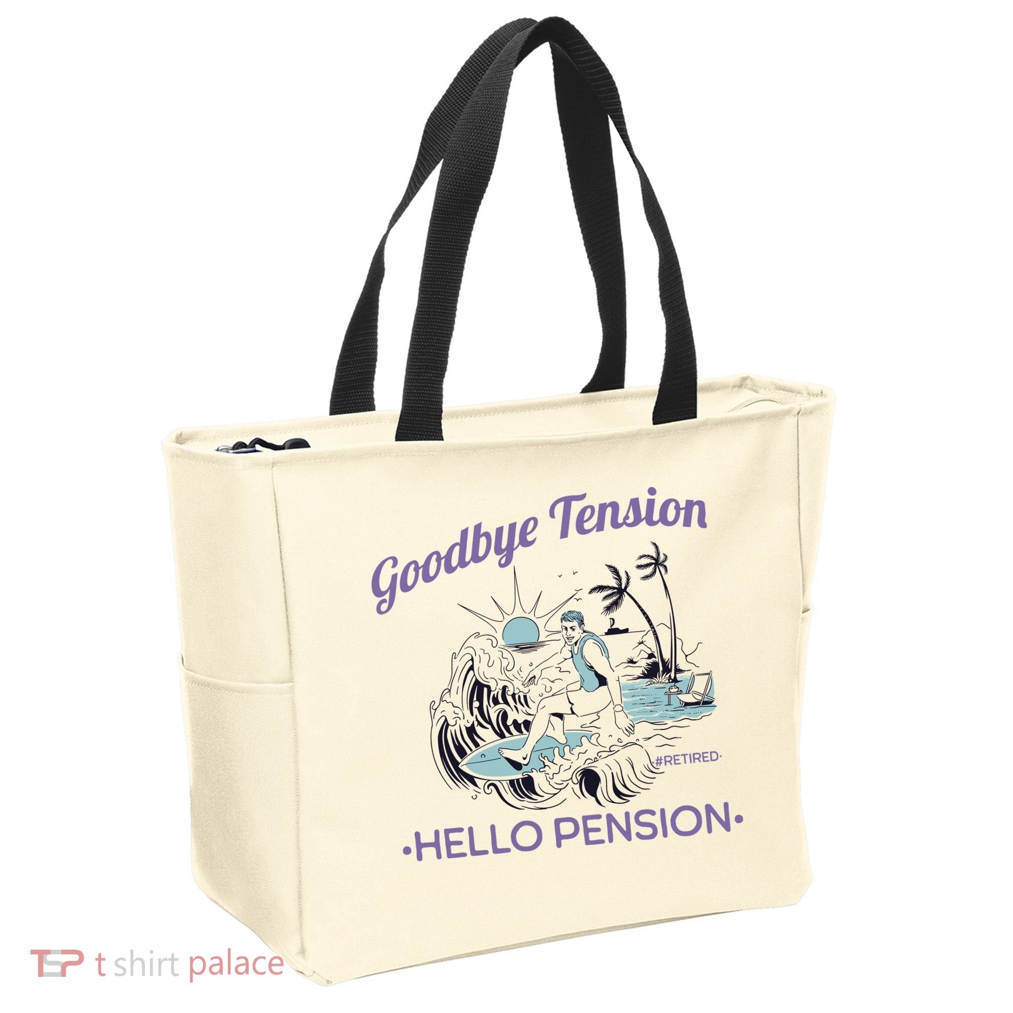 Funny Retired Retirement Gift Goodbye Tension Tote Bag