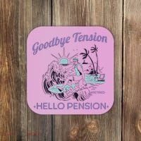 Funny Retired Retirement Gift Goodbye Tension Coaster thumb 0