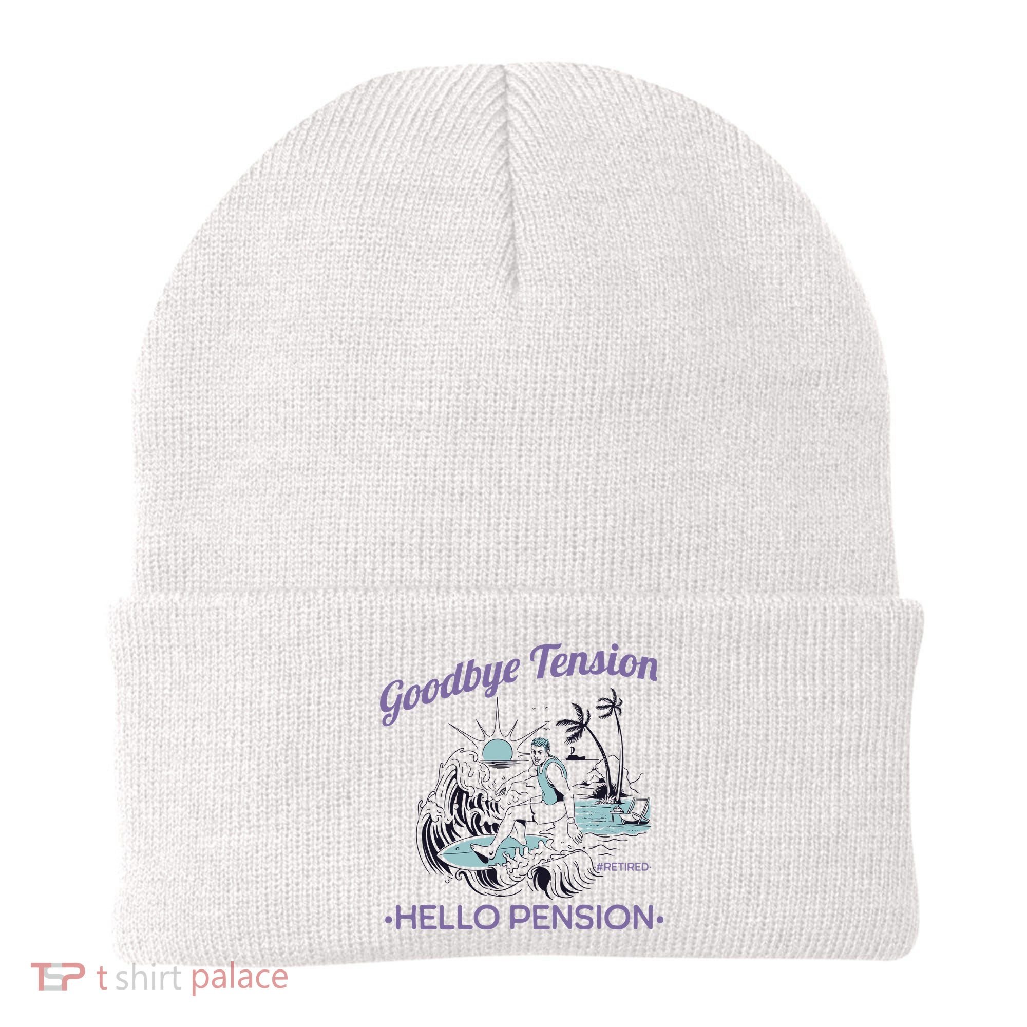 Funny Retired Retirement Gift Goodbye Tension Beanie