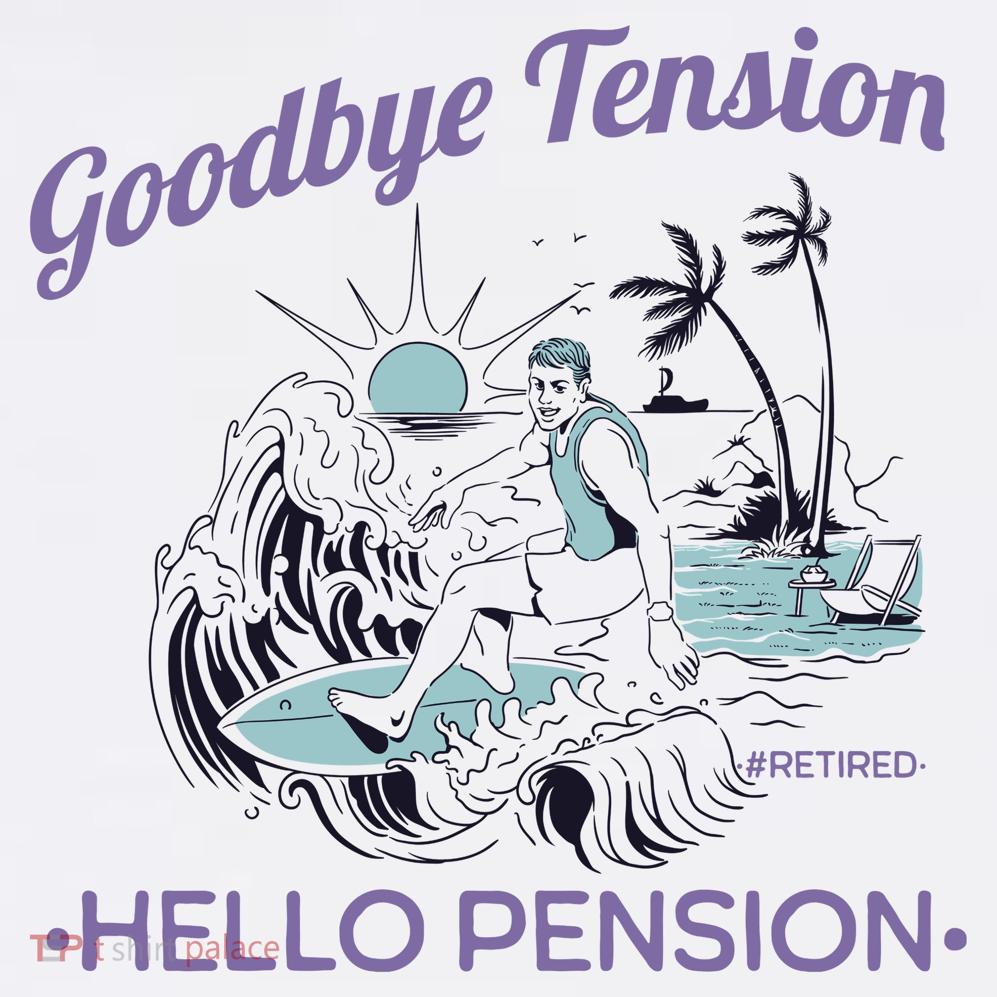 Funny Retired Retirement Gift Goodbye Tension Women's Hoodie