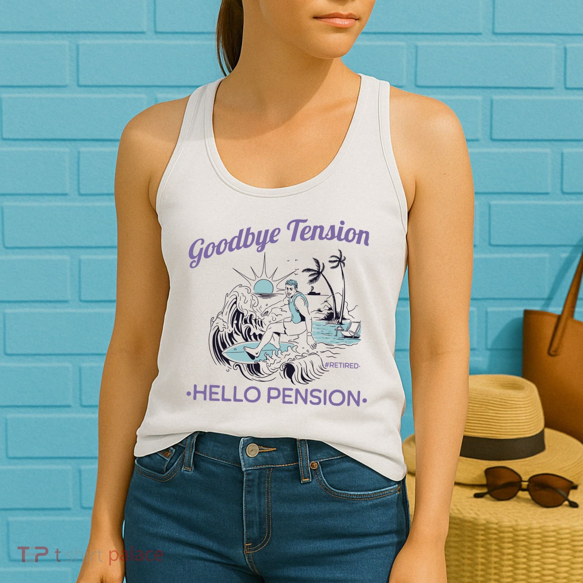 Funny Retired Retirement Gift Goodbye Tension Women's Tank Top