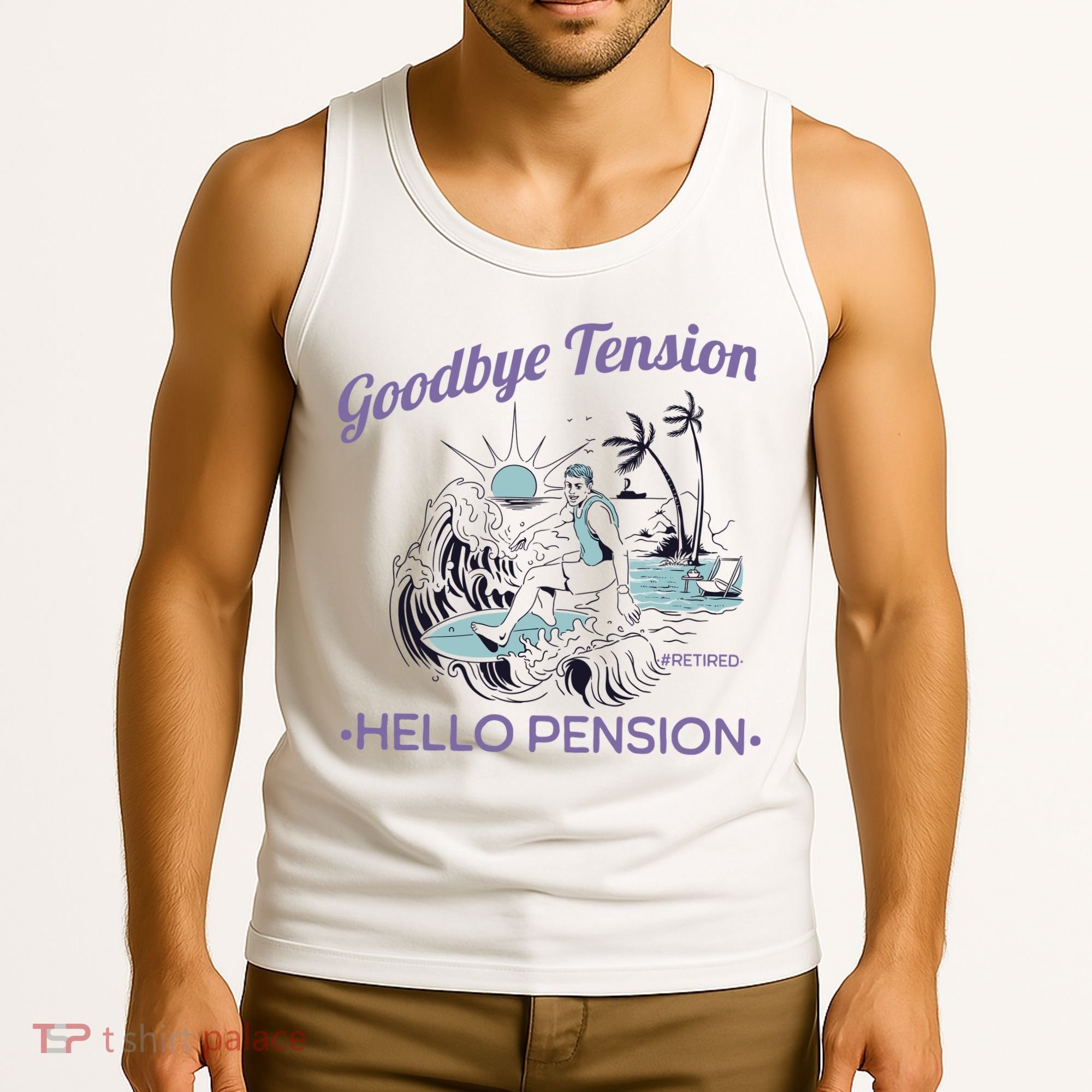 Funny Retired Retirement Gift Goodbye Tension Tank Top