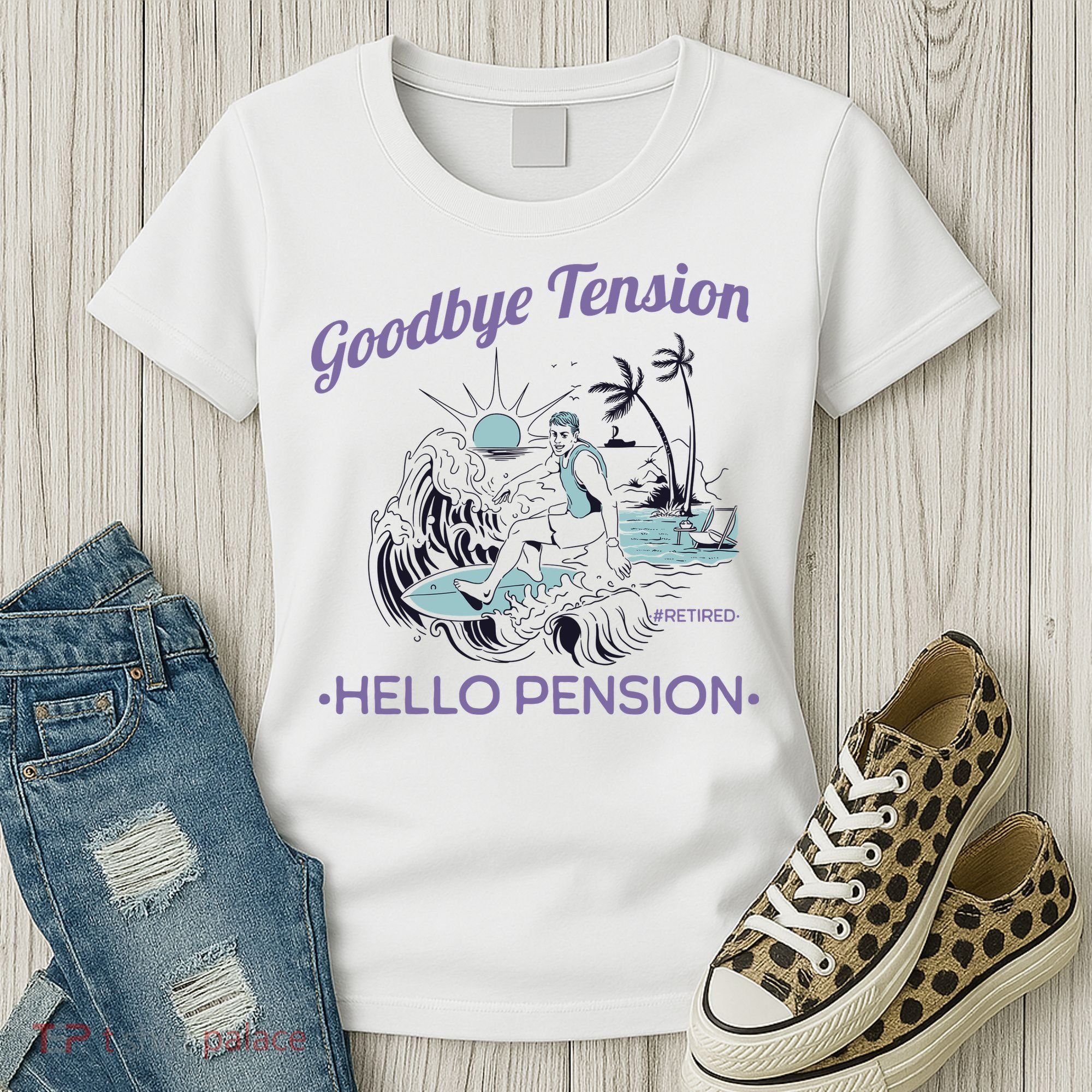 Funny Retired Retirement Gift Goodbye Tension Women's T-Shirt