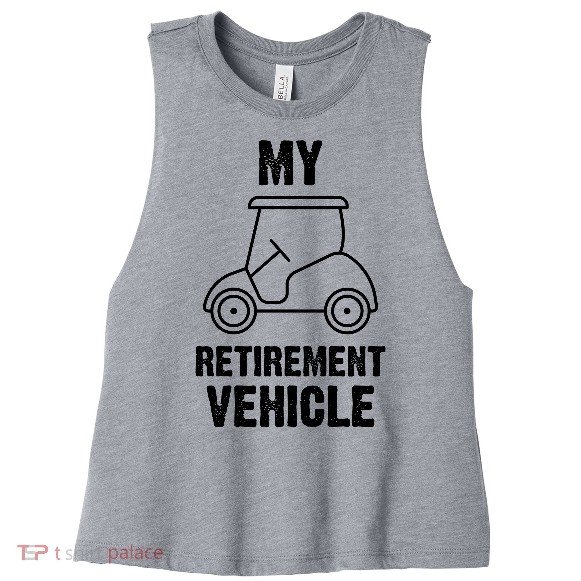 Funny Retirement Retired Golf Gift Women's Racerback Cropped Tank