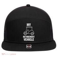 Funny Retirement Retired Golf Gift 7 Panel Mesh Trucker Snapback Hat thumb 0