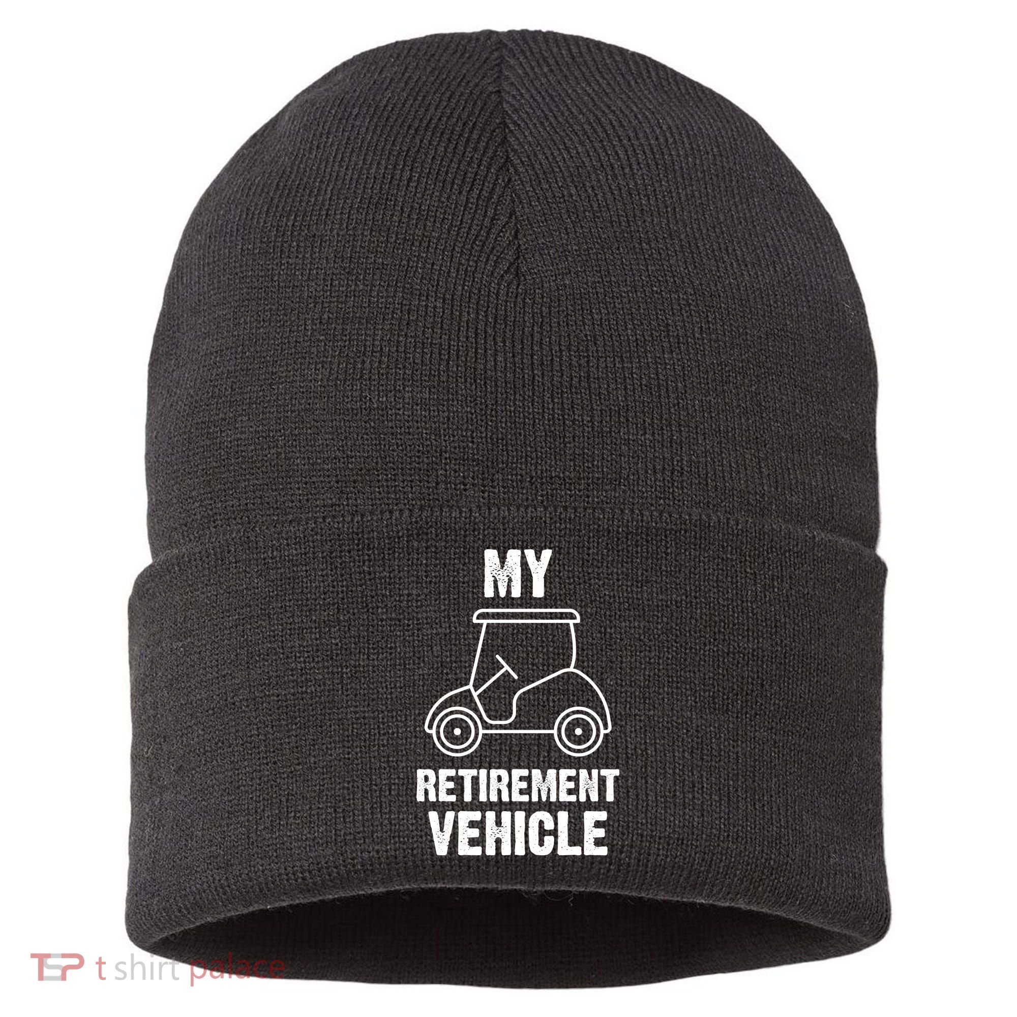 Funny Retirement Retired Golf Gift Sustainable Knit Beanie