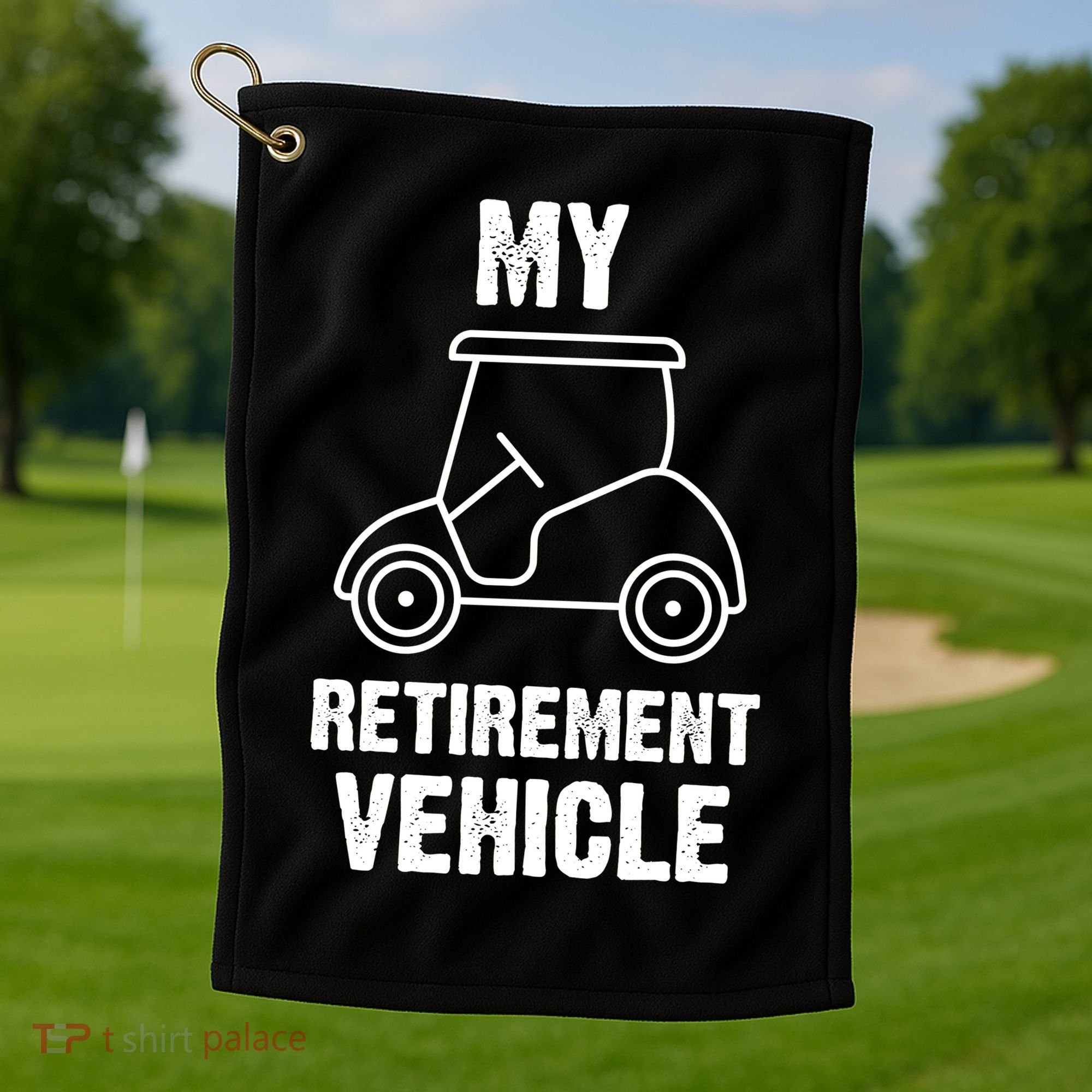 Funny Retirement Retired Golf Gift Golf Towel
