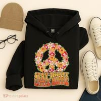 Funny Retro Sixties 60's Stay Trippy Little Hippie Peace Hoodie thumb 4