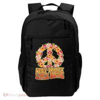 Funny Retro Sixties 60's Stay Trippy Little Hippie Peace Backpack thumb 0