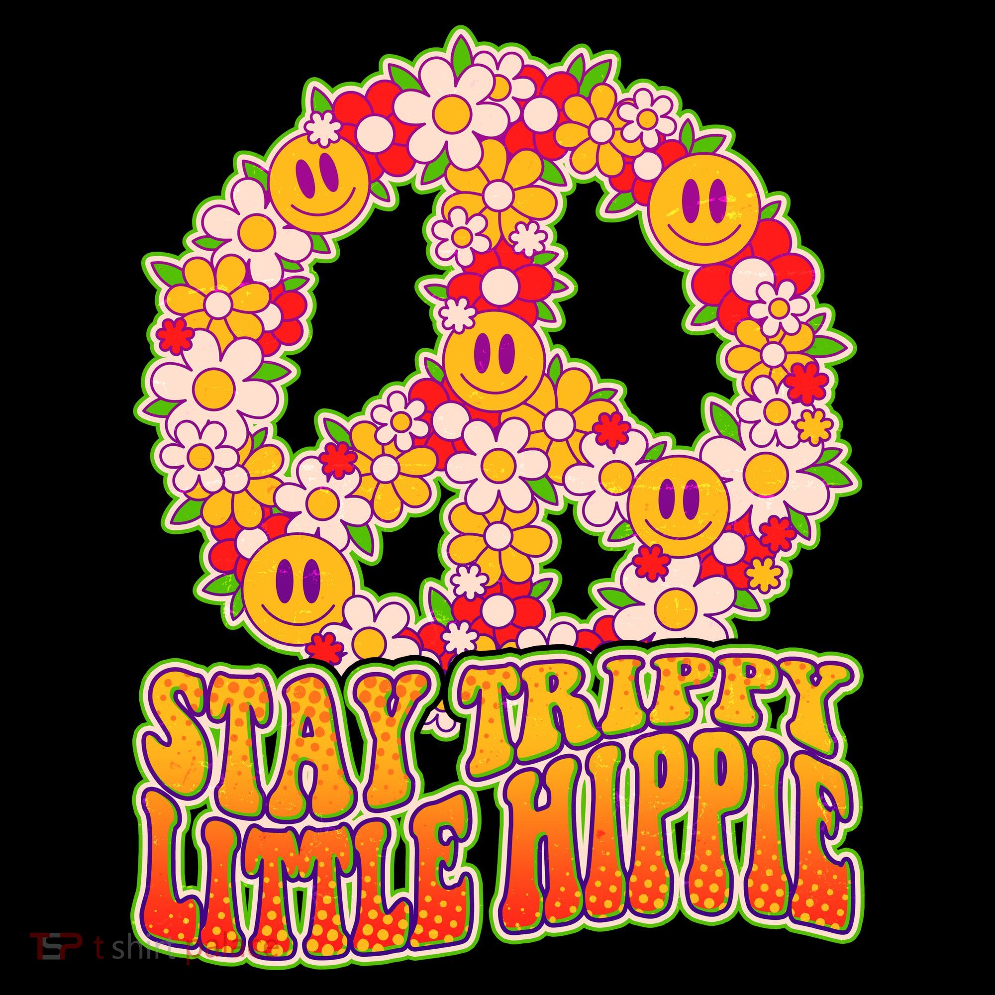 Funny Retro Sixties 60's Stay Trippy Little Hippie Peace Coffee Mug