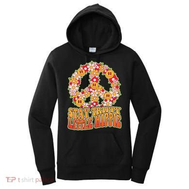 Funny Retro Sixties 60's Stay Trippy Little Hippie Peace Women's Hoodie